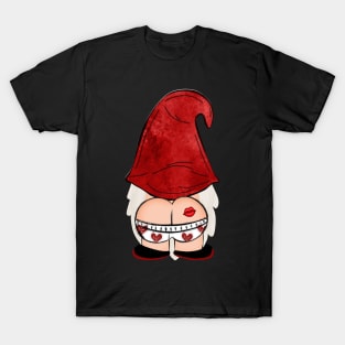 Valentine's Day 2024 Gnome Butt Cute Kiss Gnome T-Shirt